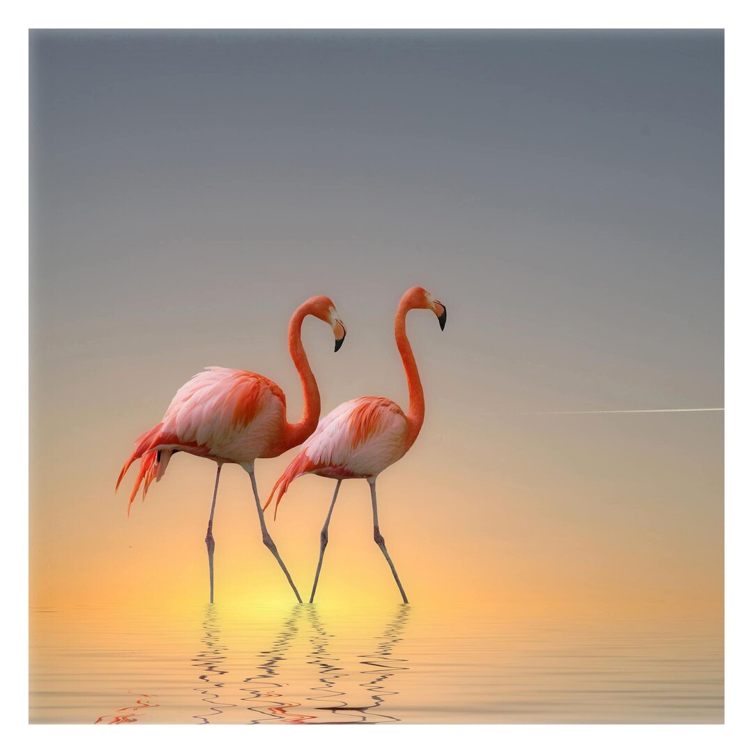 Strukturierte Tapete Flamingo Love 1,92 m x 192 cm