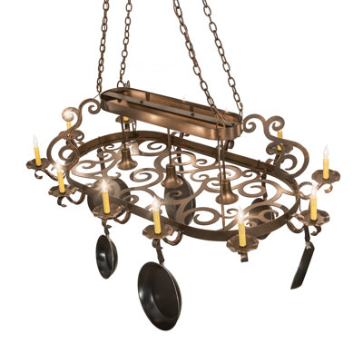 63" Long Neo 15 Light Pot Rack