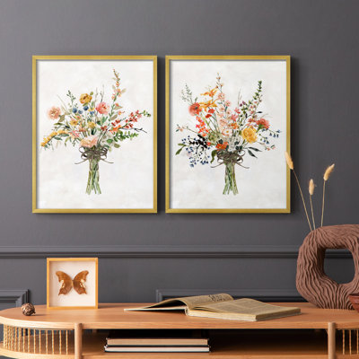 «Favorite Picks Bouquet I», reproduction encadrée de qualité supérieure - prête à être accrochée - aucun clou requis - aucun clou requis