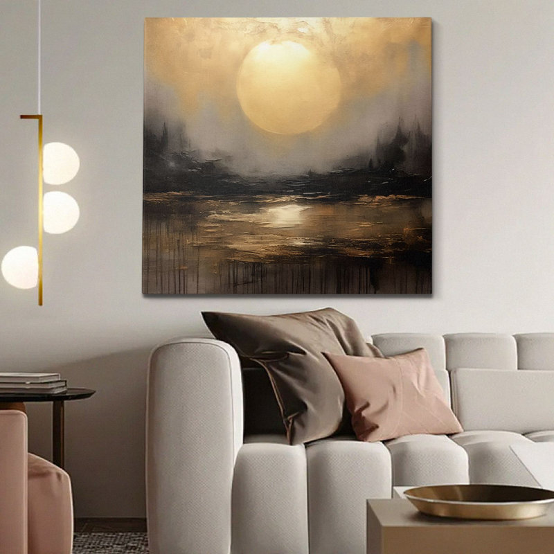 Peinture décorative sur toile, H 27,6 po x l 27,6 po