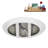 71" Streamline Soaking Glossy White Freestanding Tub and Tray With Internal Drain-112235220