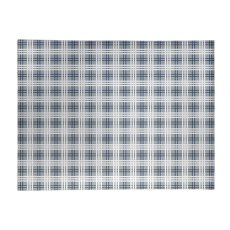 Tapis à carreaux gris, Rectangle 8 pi x 10 pi