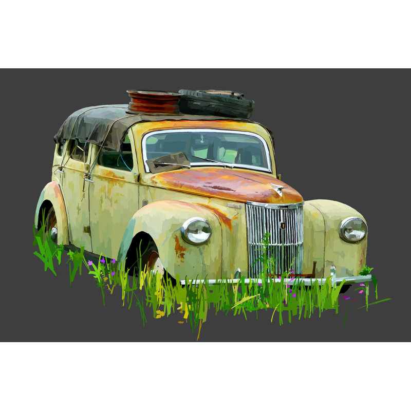 Rusty Car III by Emily Kalina - Wrapped Canvas Art Prints, 20cm H x 30cm W x 3.8cm D
