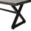 Outdoor Aluminum Bench With Steel Frame, Grey And Black - Modern Industrial Aesthetic, , Rust-, Easy To Clean, 61.74" W X 15.10" D 18.43" H, Assembly Required Grey/Black Design, , Rust-, 63" 15.1"-121070456