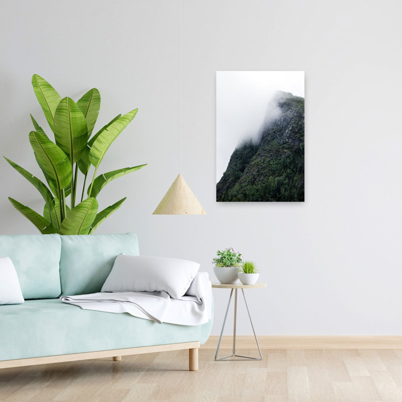 «Reveal Mystical Abstract Contemporary Forest Mountain», art mural, H 24 po x l 16 po