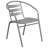 Amlie 31.5" Square Glass Dining Table with 4 Aluminum Chairs-46535398