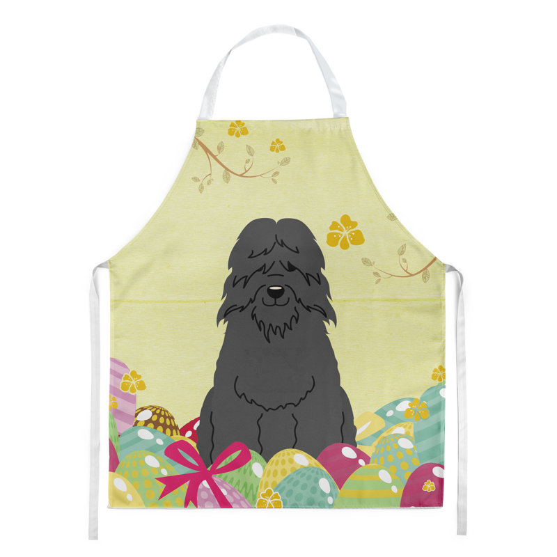 Tablier œufs de pâques, Jaune / noir, Bouvier des Flandres