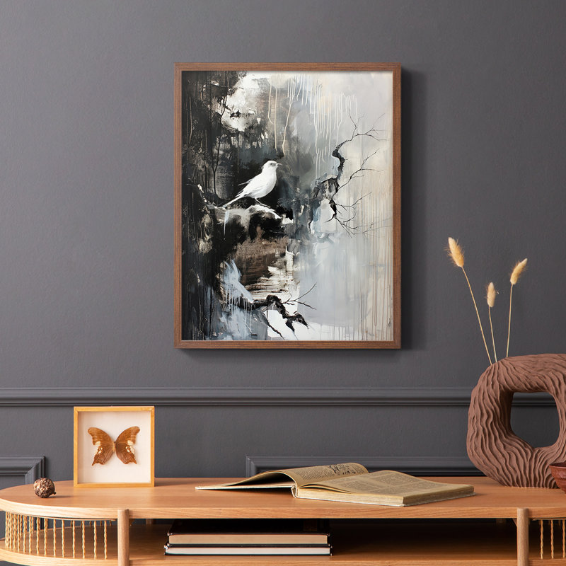 "ANIMALS Series Lxxxi" par J Paul, Noyer, H 15 po x l 12 po