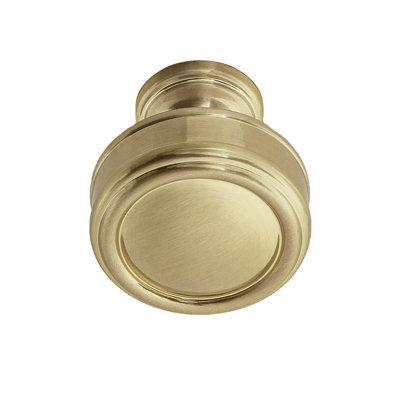 Bouton d'armoire rond en laiton satiné 1-1 / 2 po Paris