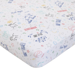 Drap-housse pour lit de bébé doodle dog