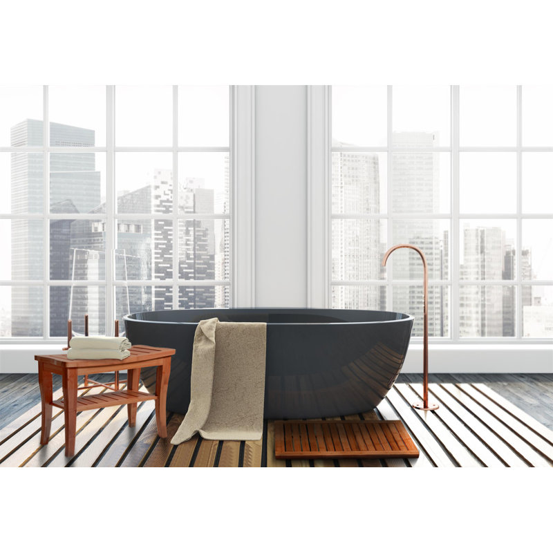 Banc de douche en bambou de 19 po Demetrius
