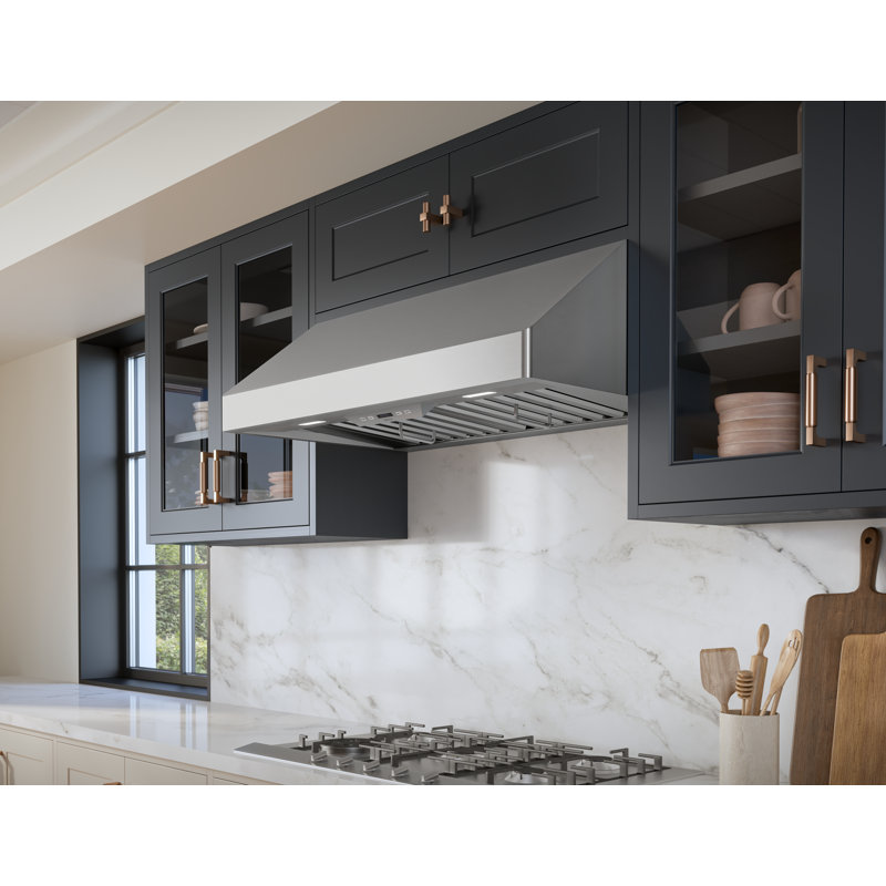 Tempest I 30 in. 650 CFM Under Cabinet Mount Range Hood with LED Light in Stainless Steel, 42"