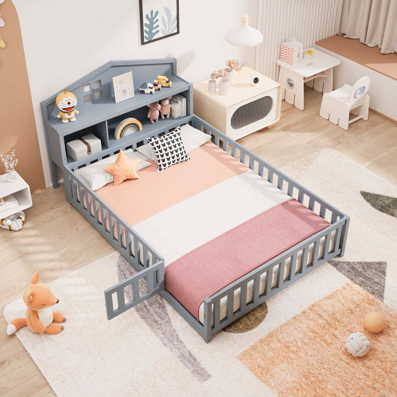 Lit avec rangement Alain, gris