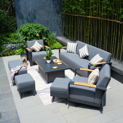 Friedi 9 - Person Patio Conversation Set with Cushions