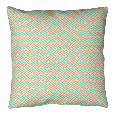 Coussin décoratif en losanges à rayures elizabeth katelyn