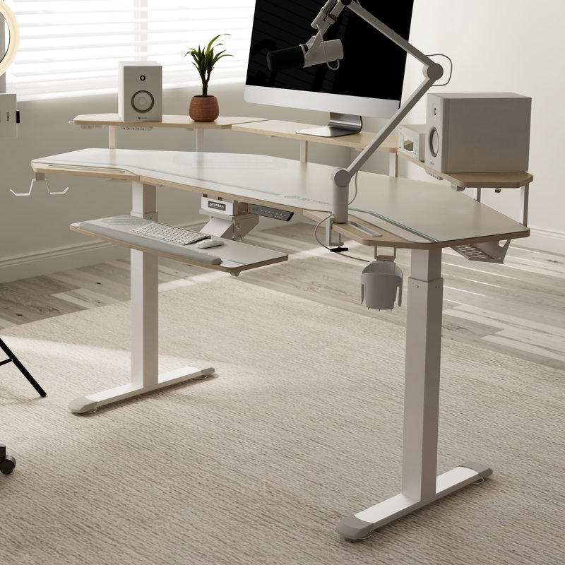 Bureau debout 72 po Marlyin, Érable / Blanc