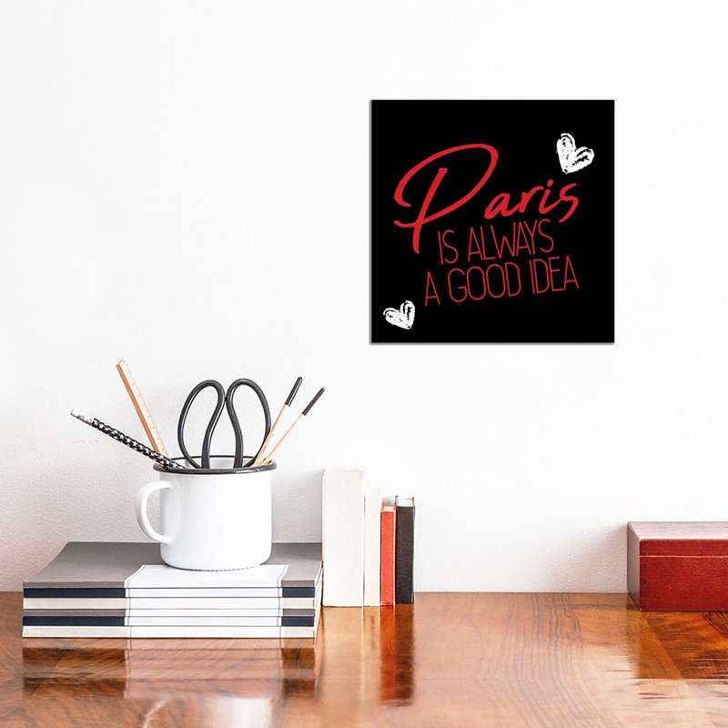 Paris Idea Love II by Kimberly Allen - Wrapped Canvas Print, 30.48 cm H x 30.48 cm W