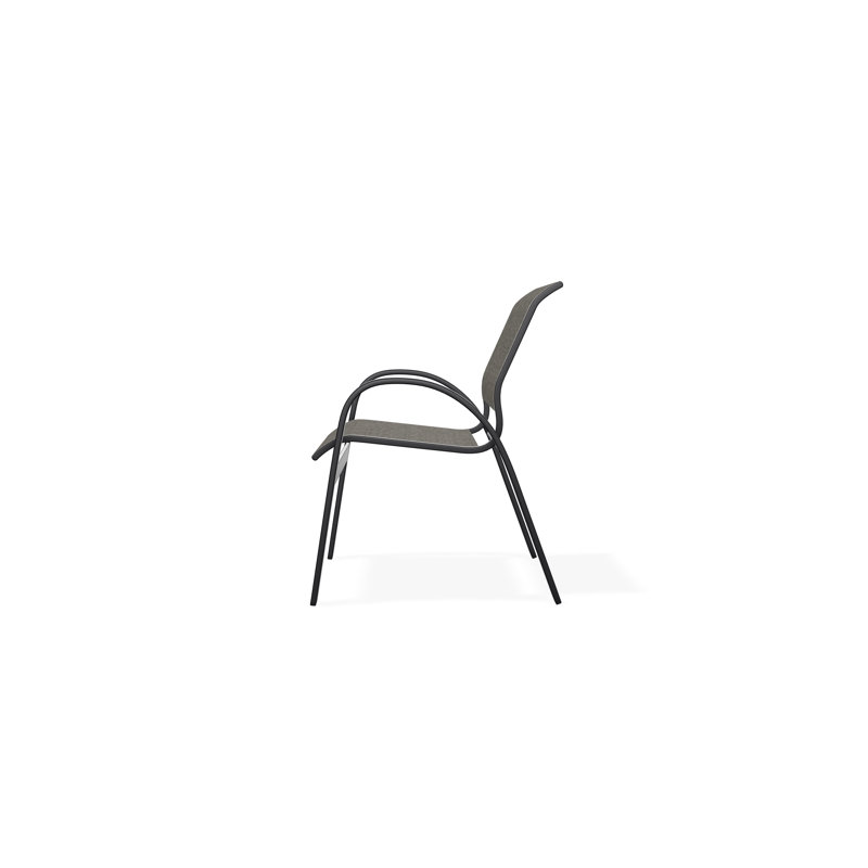 Aruba II Outdoor Dining Chair, Storm, Black