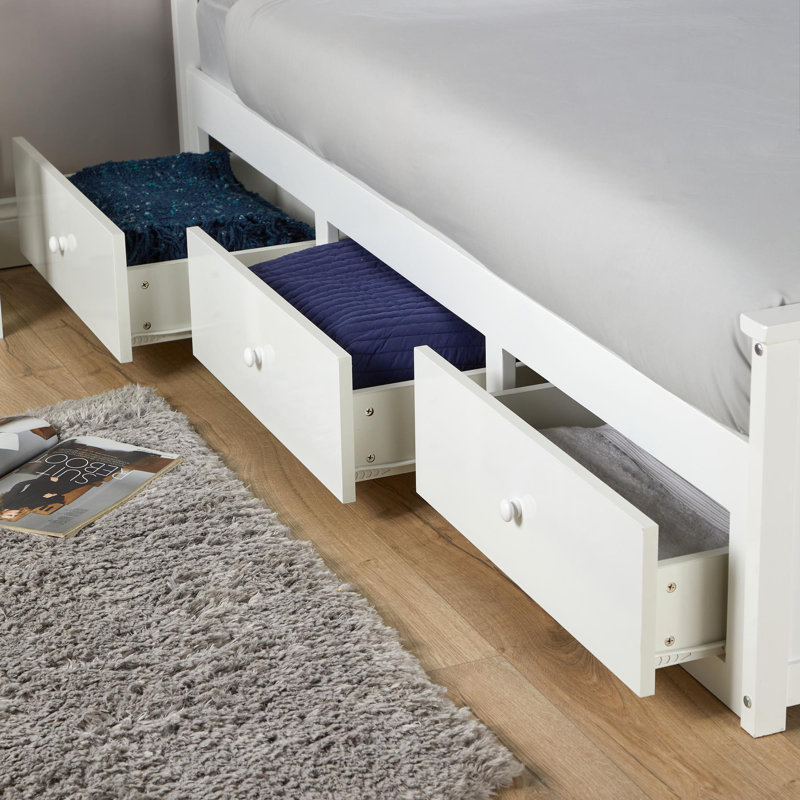 Single 3FT Pine Wooden Bed with Underbed Storage