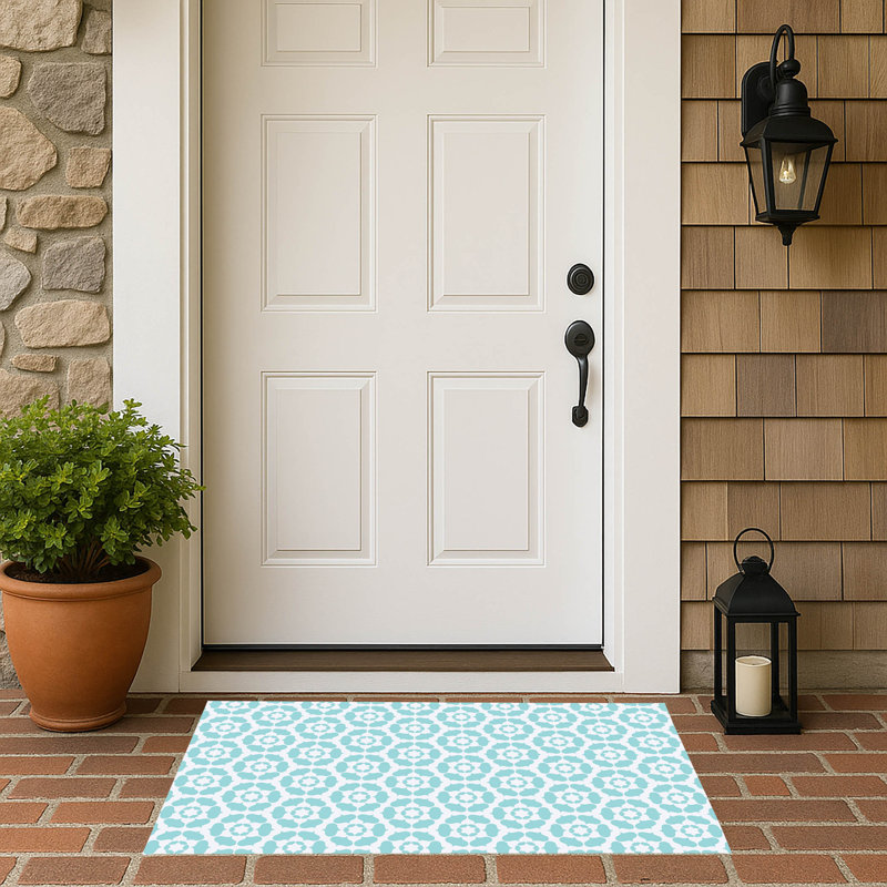 Cleo Outdoor Doormat, Ocean, 17'' W x 24'' L