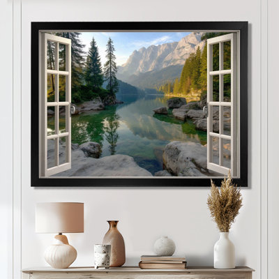 Calm Windows Views Of Banff - Coastal Windows, reproduction d'art sur toile, bord de mer blanc