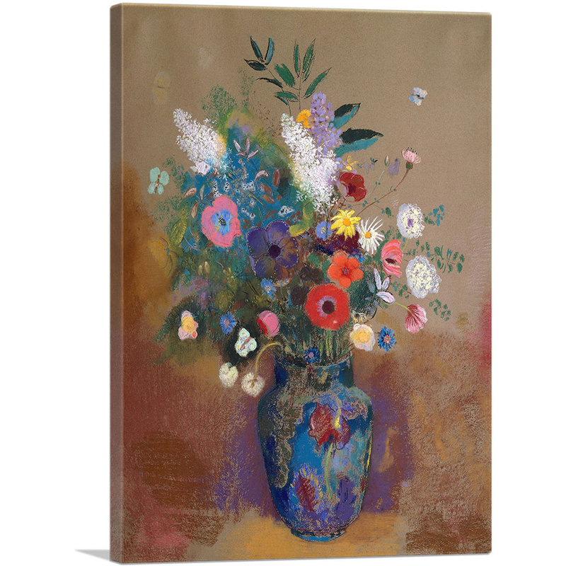 «Bouquet of Flowers 1905» par Odilon Redon, reproduction d'art sur toile tendue, H 40 po x l 26 po x P 1,5 po