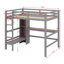 Lit mezzanine avec tablettes multifonctionnelles et bureau sous le lit-1550816417