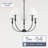 Billet 5-Light Chandelier with Fabric Shades-100090071