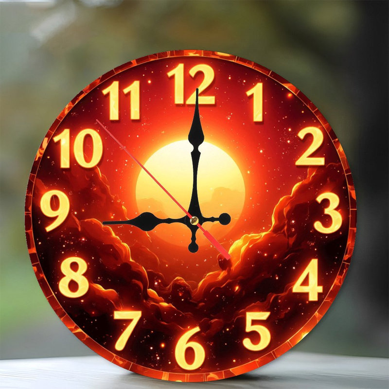 Horloge cosmique nébuleuse du soleil ardent