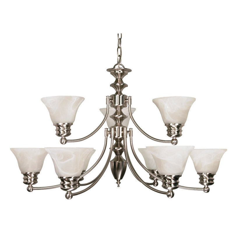 Lustre classique / traditionnel à 9 lumières Charmaine, Non