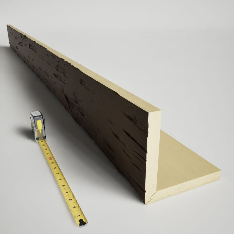 Sangle martelée, à utiliser avec la poutre Heritage Timber, Écorce de cèdre, 16 pi L, 6"H x 6"W