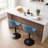 Modern Height Adjustable Swivel Bar Stools Upholstered Leather Barstool Kitchen Island Chairs with Metal Frame-1879254794