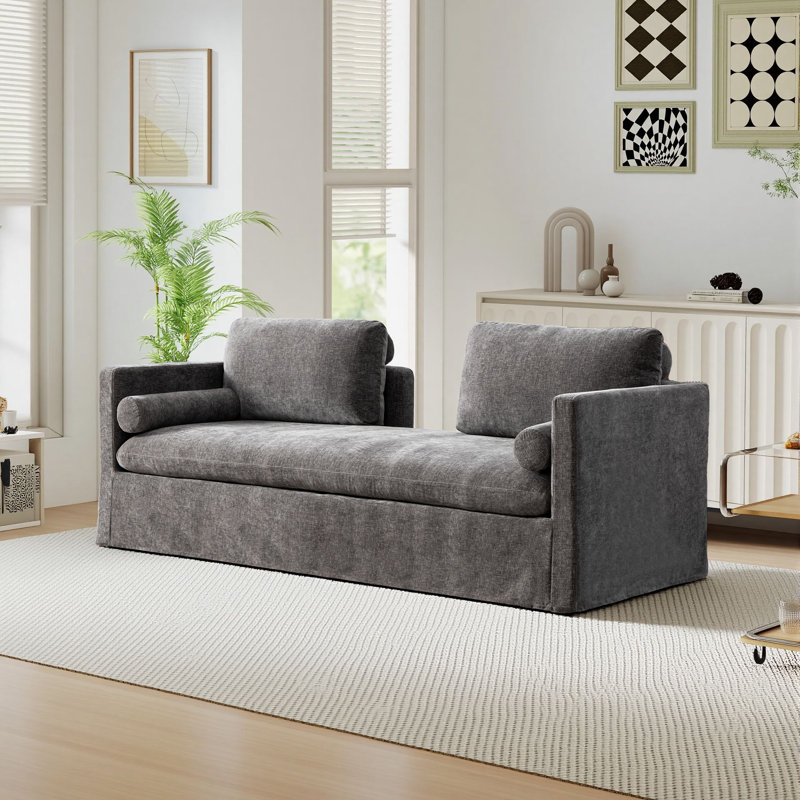 Canapé surdimensionné rembourré de 82,5 po de longueur, Gris