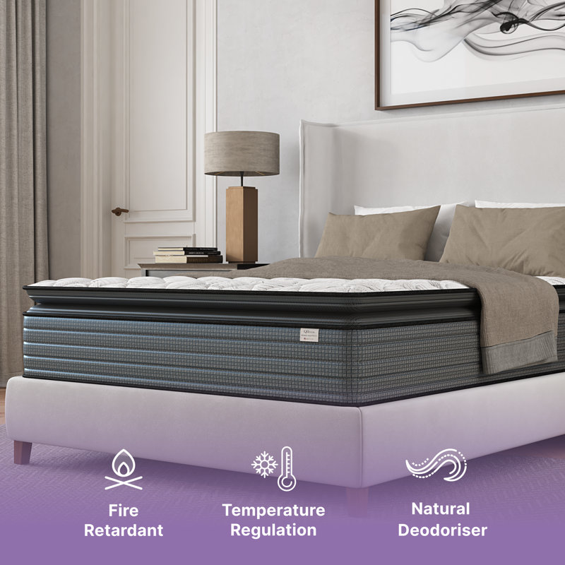 Isabella 14" Queen Pillow Top Innerspring Mattress with Cashmere Cover