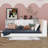 Twin Size Daybed Bed With Storage Bookcase And Upholstered Storage Headboard, Floor Bed With Charging Station-1585609898