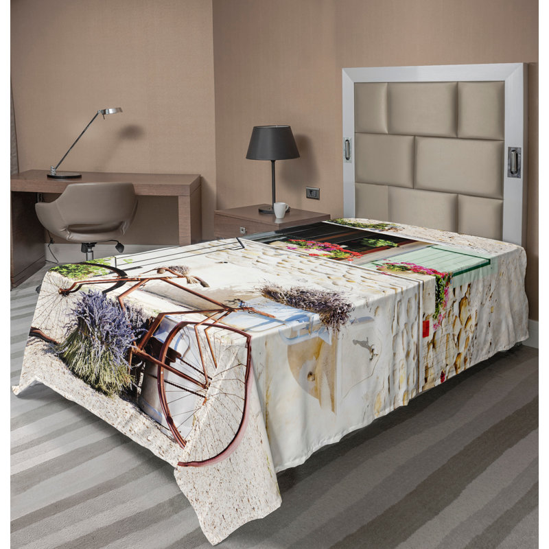 Multicolore Ambesonne, Drap plat pour lit simple