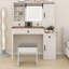 Meuble-lavabo avec miroir coulissant et lumières-663718520