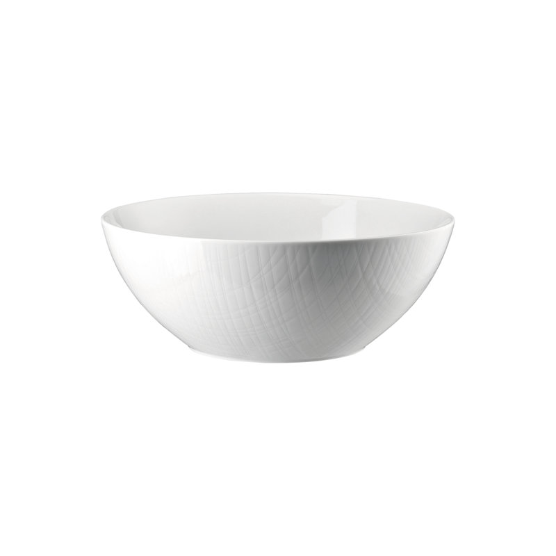 Mesh Porcelain Salad Bowl, White