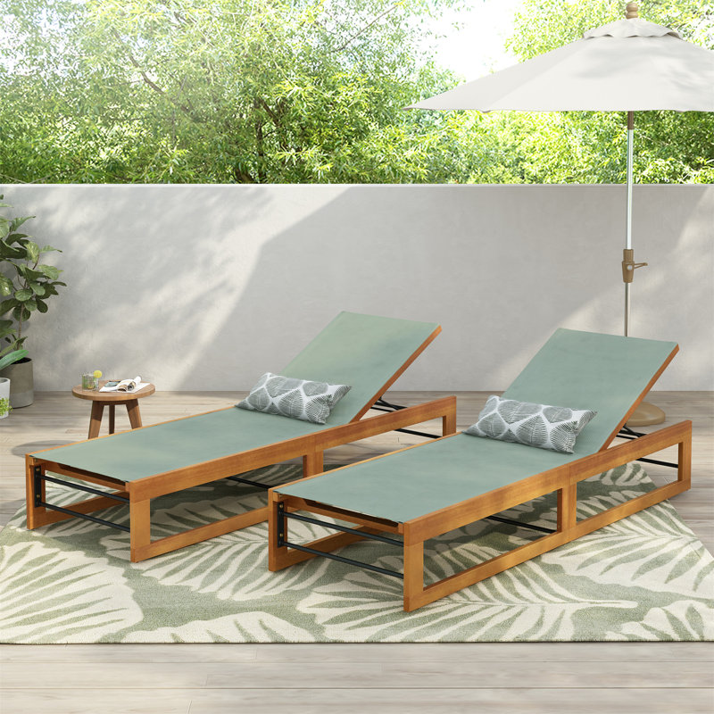 Mia Chaise Lounge (Set Of 2), Mint Green