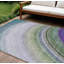 Tapis d'extérieur lavable 8 pi x 10 pi bleu sarcelle vert artichaut abstrait vert