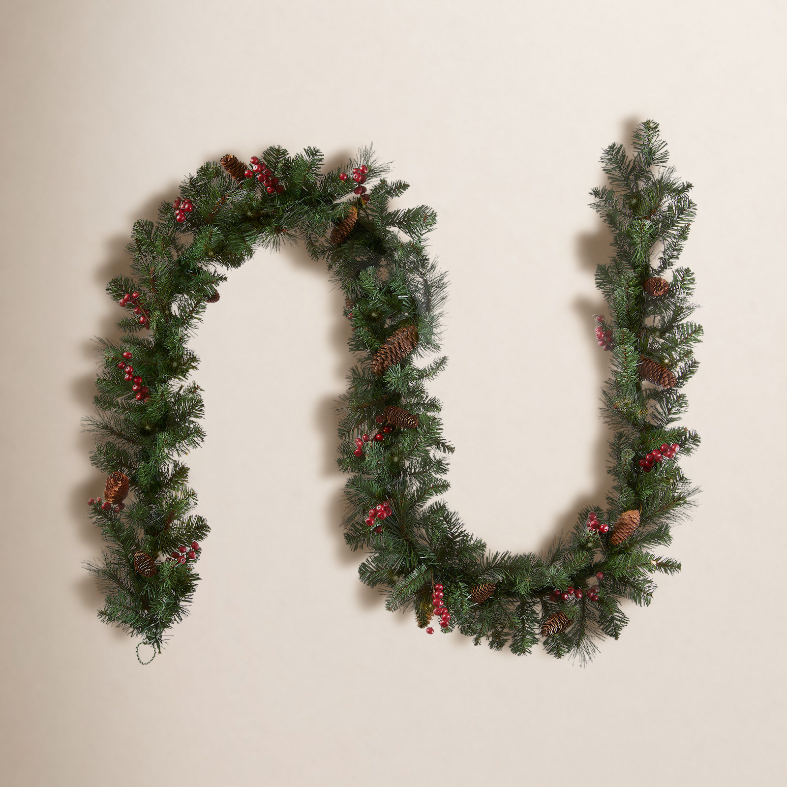108" Pre-Lit Spruce Christmas Garland