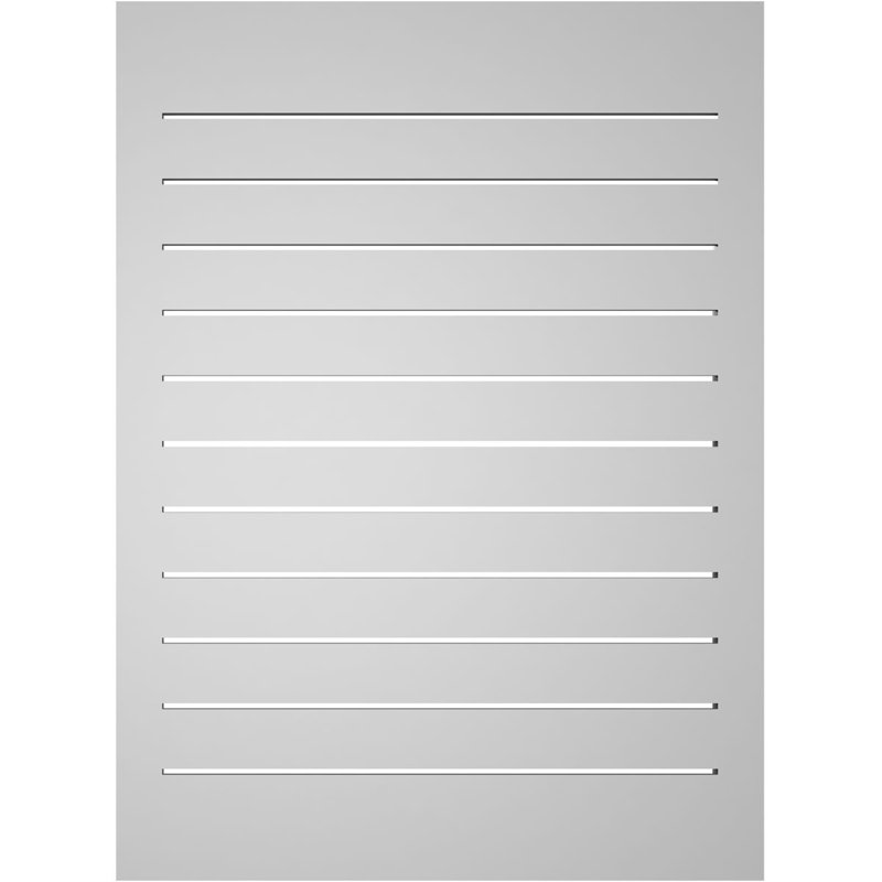 Évent à pignon fonctionnel en uréthane rectangulaire à fixation en surface, brun clair apprêté, H 38 po x l 28 po x P 2 po