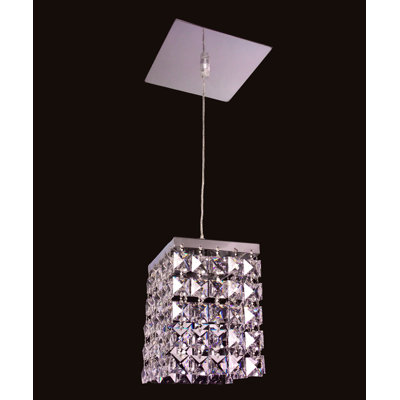 Luminaire suspendu carré simple 1 lumière Mirco