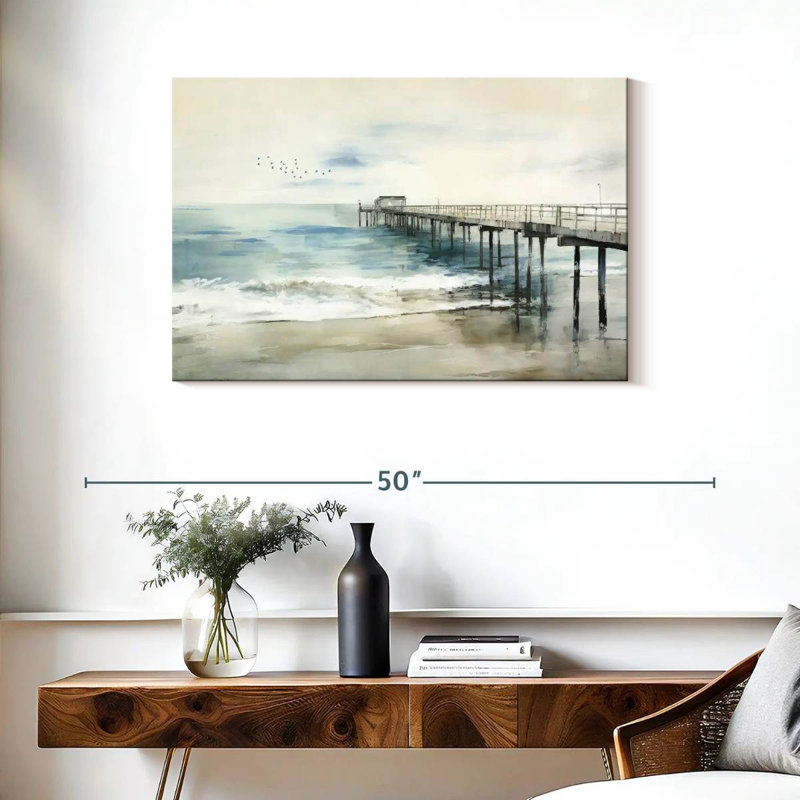 Idyllic coastal jetty Aletra, H 24 po x l 36 po