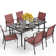Argyri 6 - Person Metal Patio Dining Set with Rectangular Table