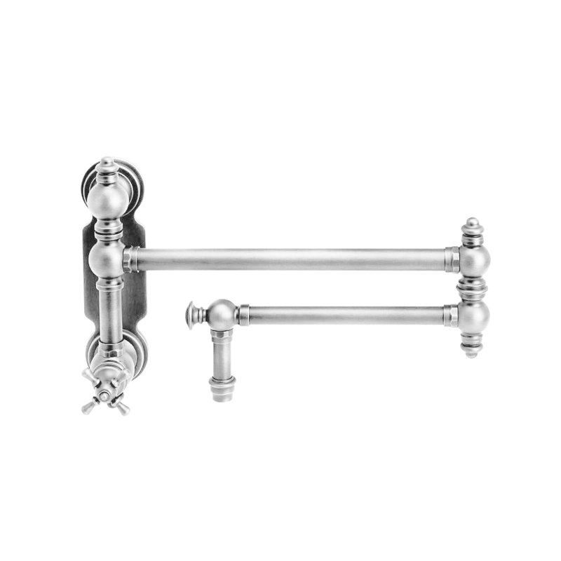 Traditional Wall Mounted Potfiller - Cross Handle, Chrome