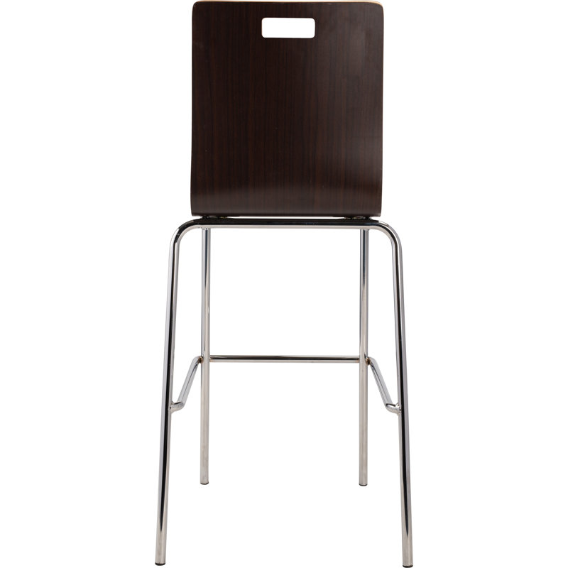 Bushwick Series Eucalyptus Solid Wood Counter Stool with Steel Frame, Espresso