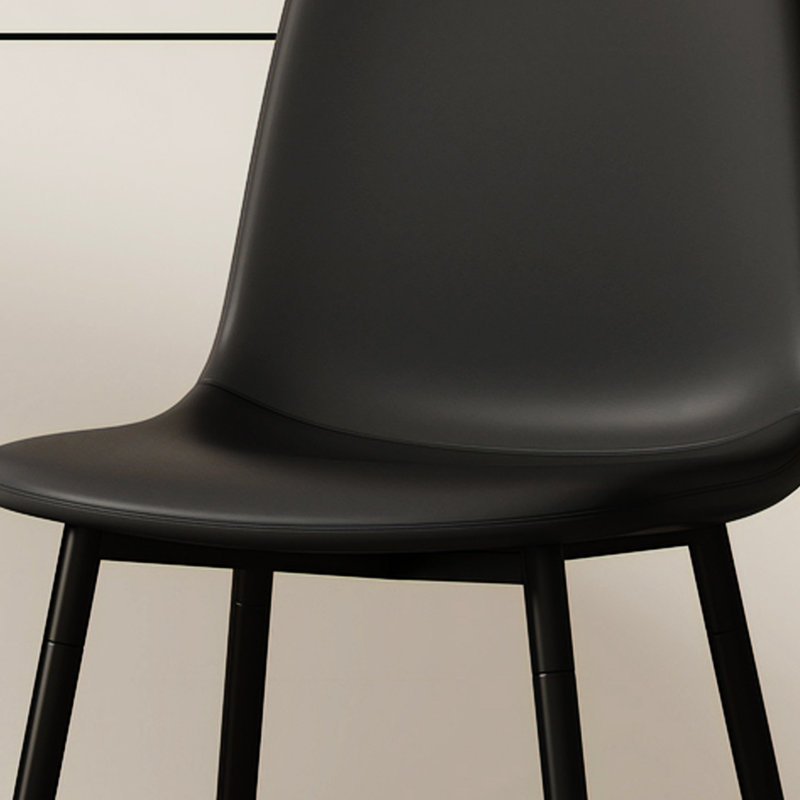 Élégante salle à manger avec table en marbre noir et 4 chaises rembourrées, Noir, 5 pièces: table, 4 chaises