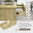 Lagoon Fluted 6 Drawer Wood Dresser with Built‑In Anti‑Tip Stability System — Wide Chest for Bedroom, Nursery or Hallway Storage Organizer