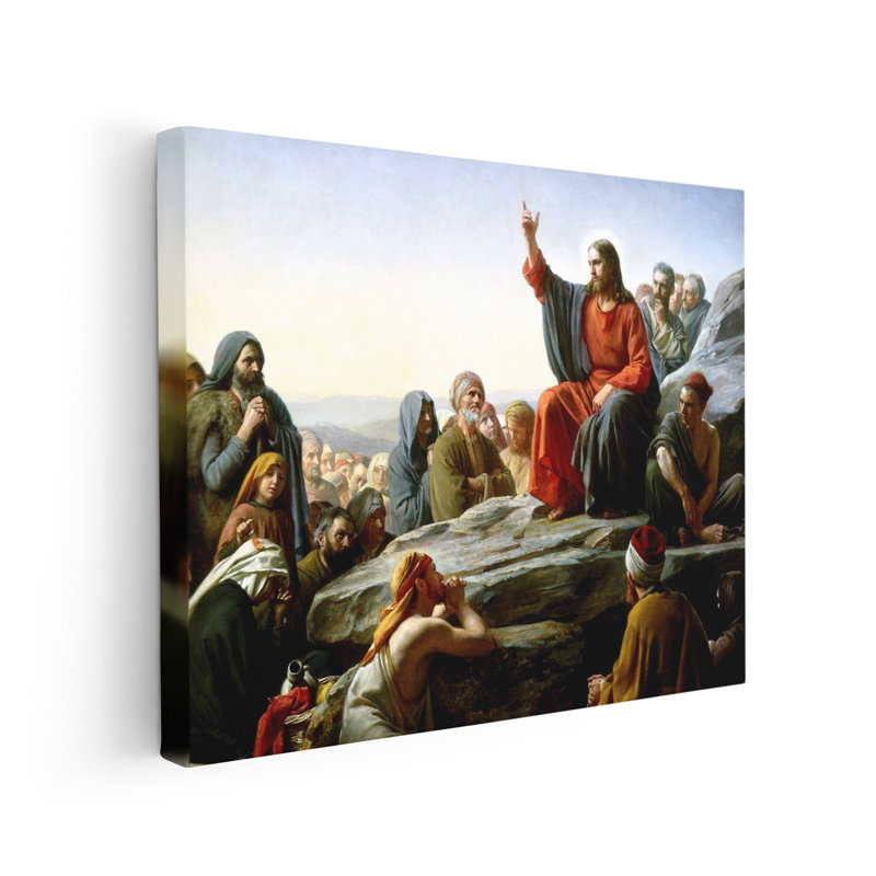 Sermon sur la montagne, Cadre noir, Affiche, H 11 po x l 14 po